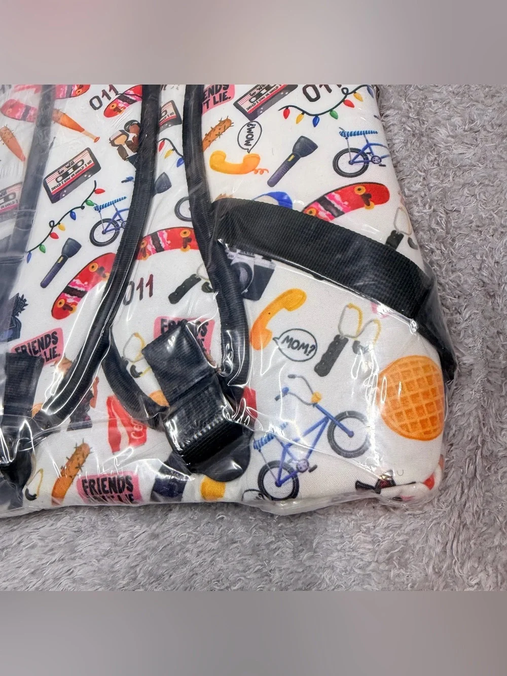 Stranger Things Multicolor 'Friends Don't Lie' Icon Mini Backpack
